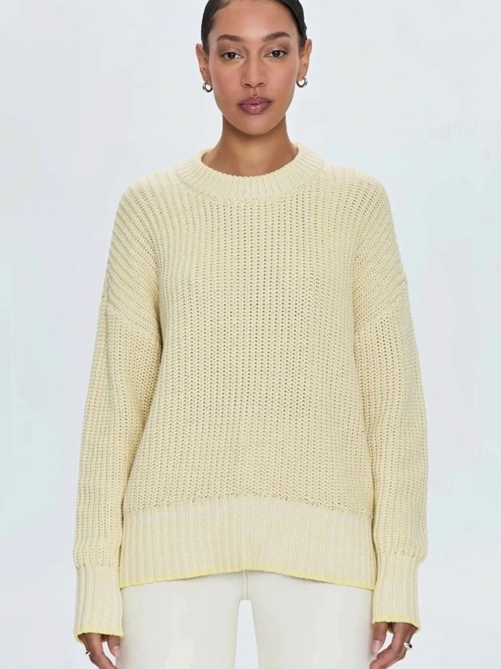 Pistola Tina Soft Yellow 100% Cotton Sweater Women’s Size